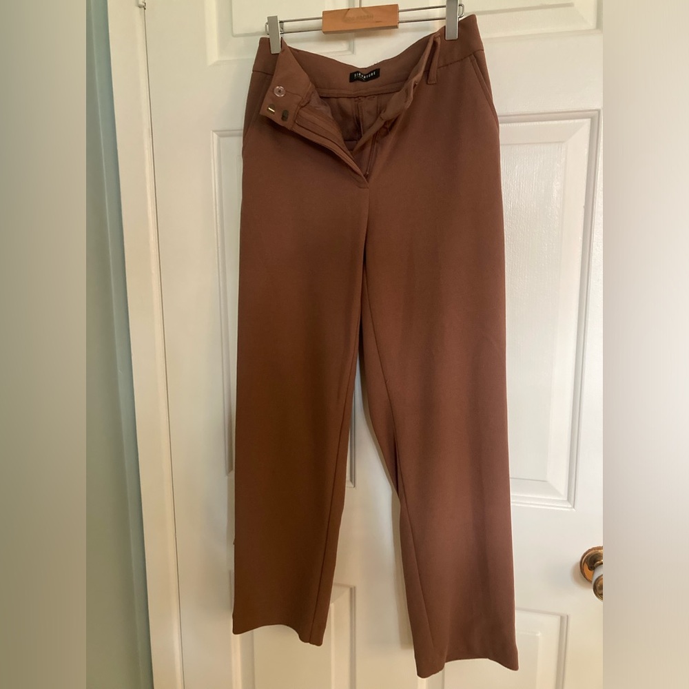 High waisted straight leg pants